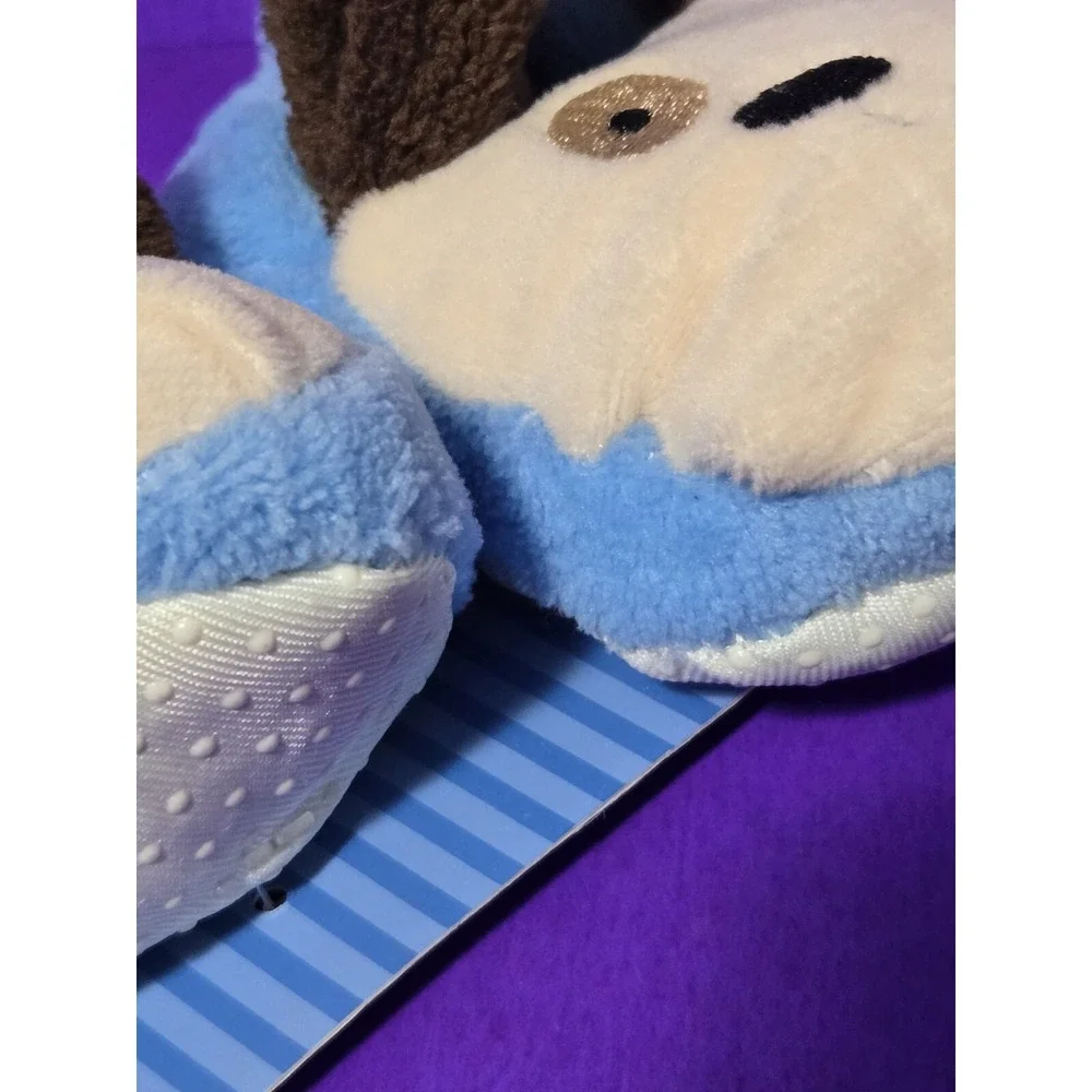 NEW Bebeta Baby Slippers Booties Infant 0-6 Months Blue Brown Dog Puppy Fleece‎